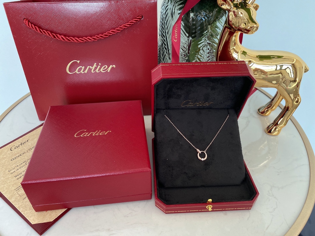 NO:631149,Kajia double-ring necklace 88260, necklace, Kajia high-end jewelry19860909卡家双环项链88260,,necklace,卡迪亚高端饰品,Jewelry