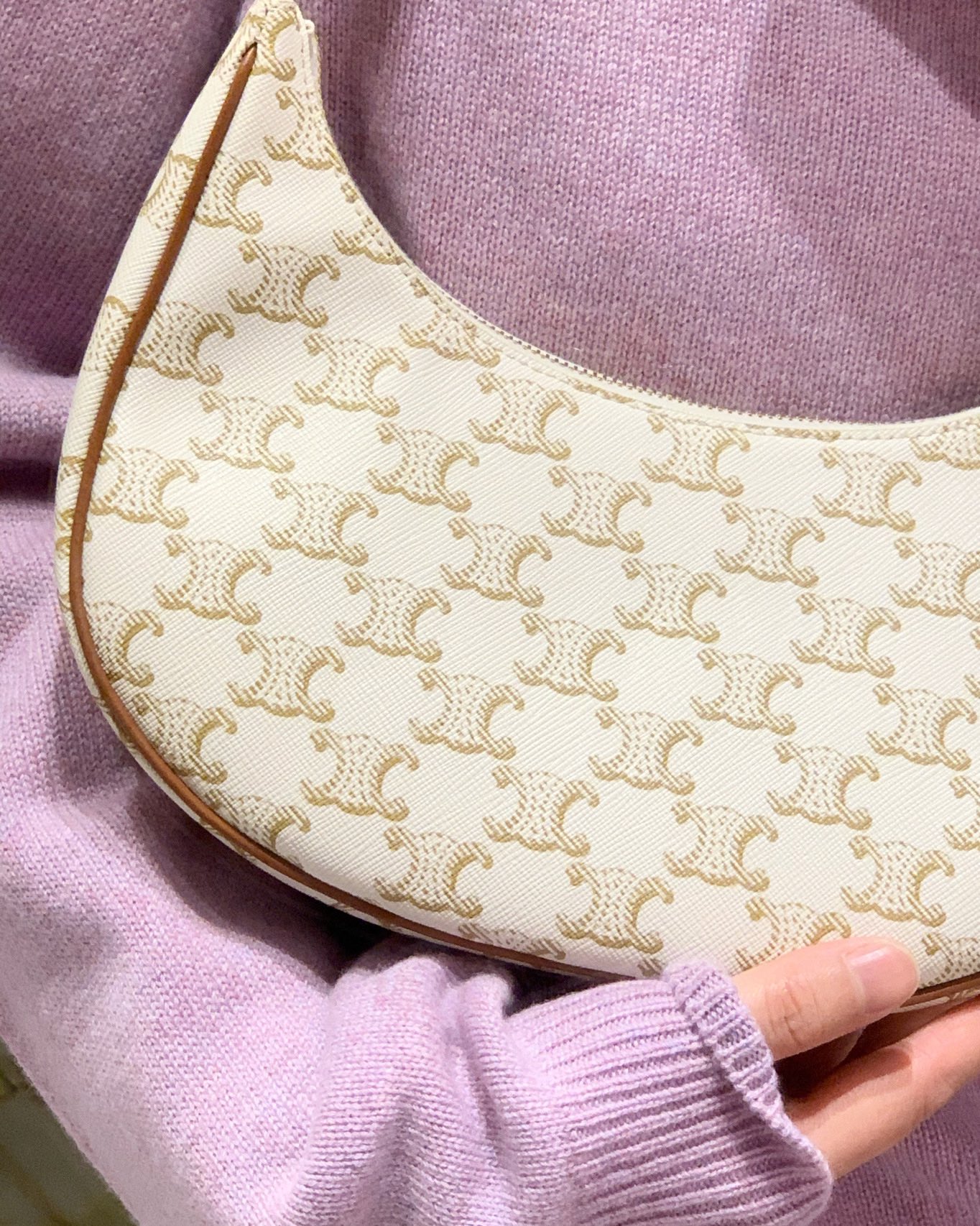 CELINE AVA 白花Ttiomphe腋下包 193952