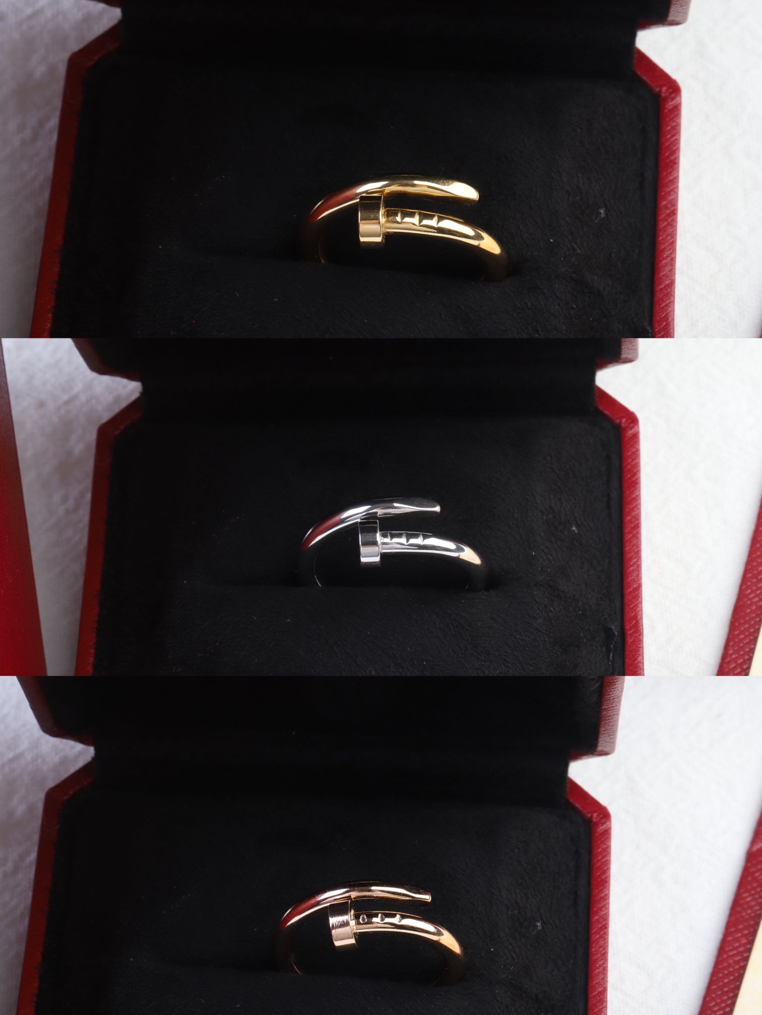 Cartier Juste un clou系列——卡地亚钉子戒指 亚金无钻rose同款