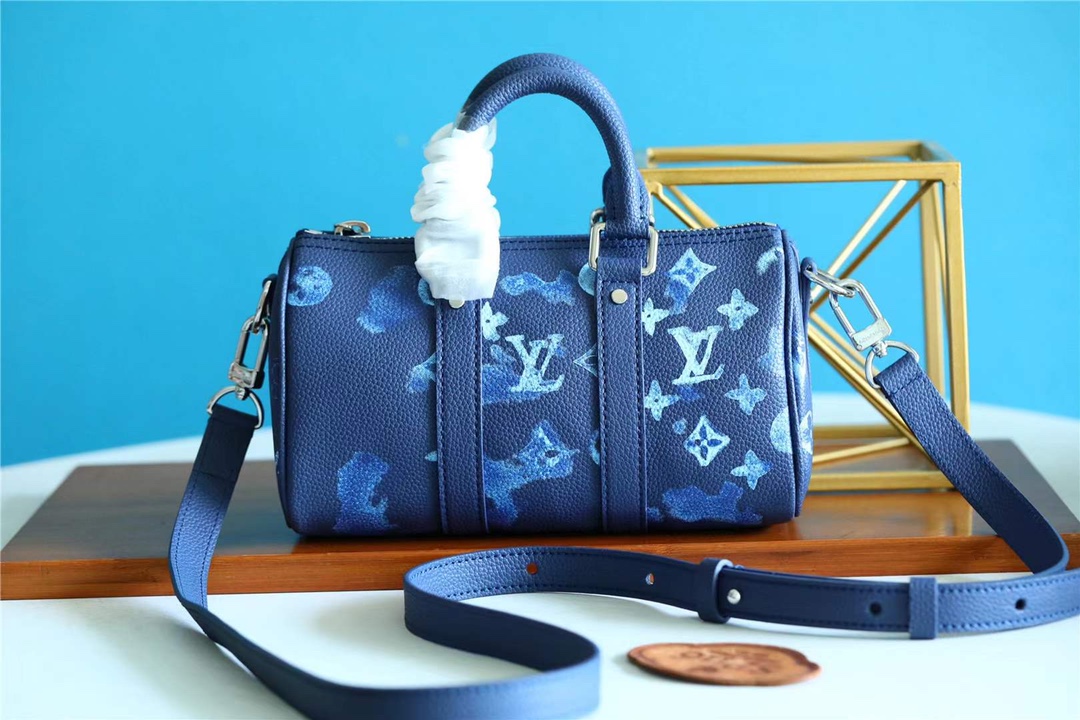 Louis Vuitton LV Keepall Handbags Travel Bags Buy best quality Replica
 Blue Mini M57844