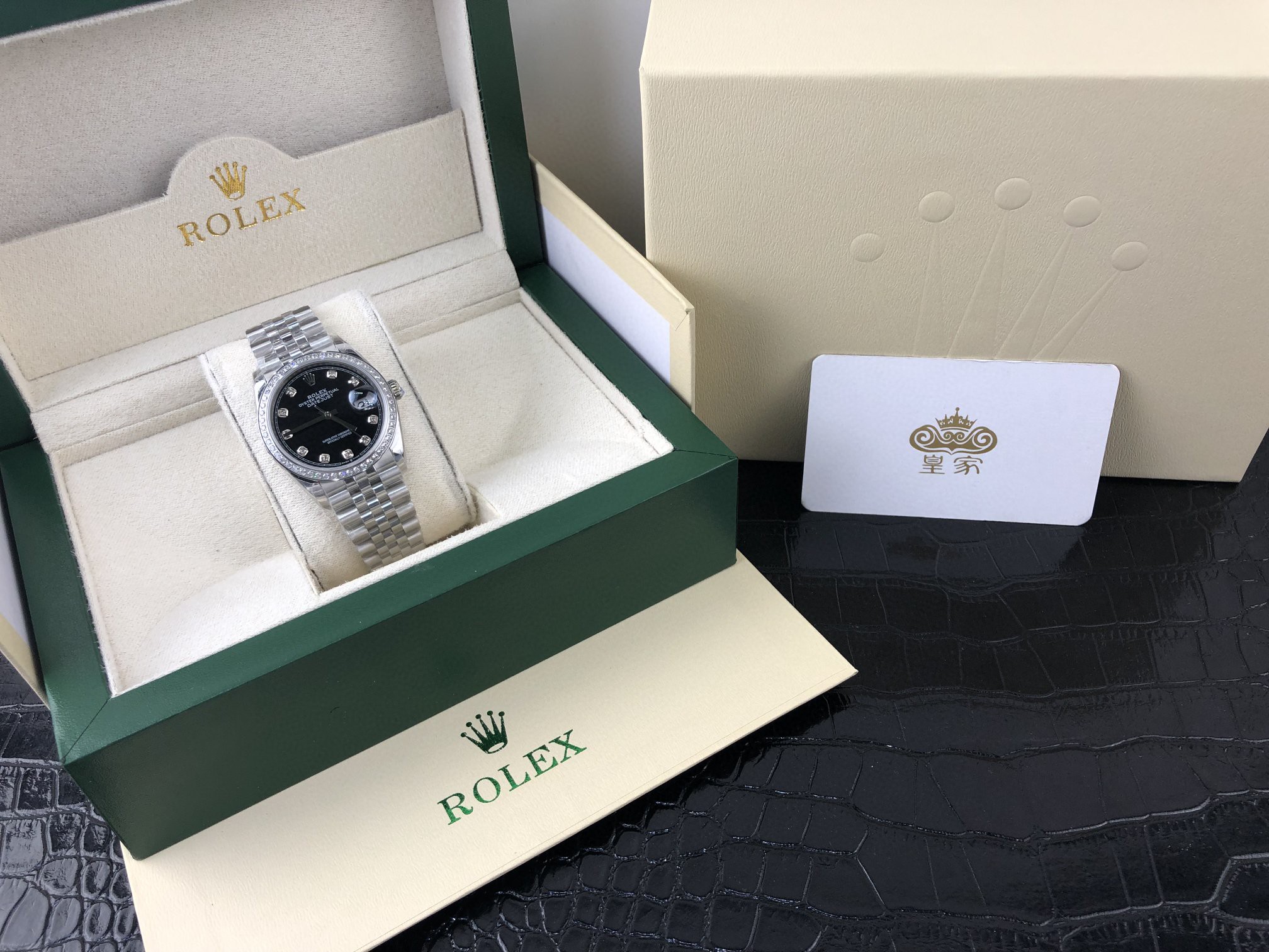 Rolex 皇家 劳力士日志系列36尺寸黑盘镶钻