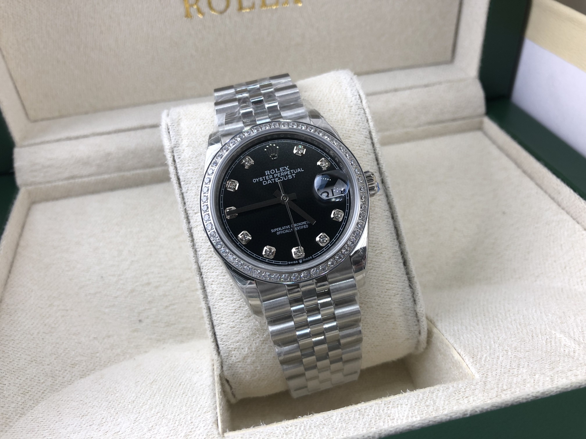 Rolex 皇家 劳力士日志系列36尺寸黑盘镶钻