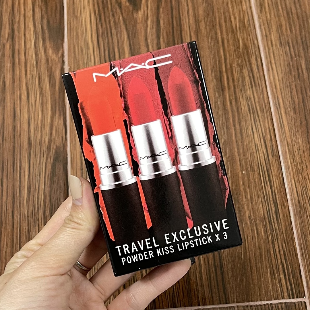 MAC Travel Exclusive Powder Kiss Lipstick Set - Style Shocked, Lasting Passion, Devoted 1 i1619907543 3897 0