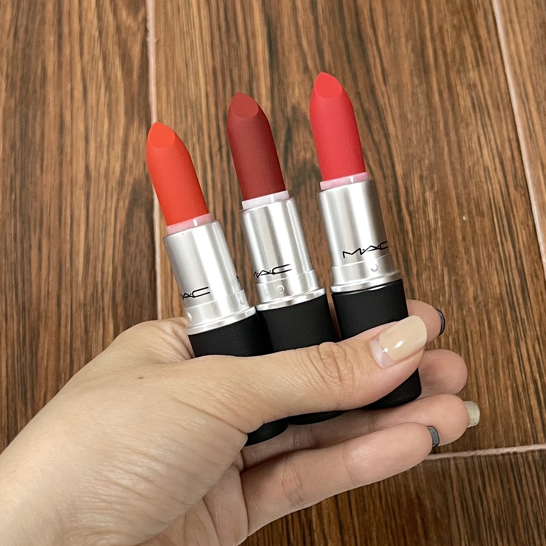 MAC Travel Exclusive Powder Kiss Lipstick Set - Style Shocked, Lasting Passion, Devoted 6 i1619907649 1589 3