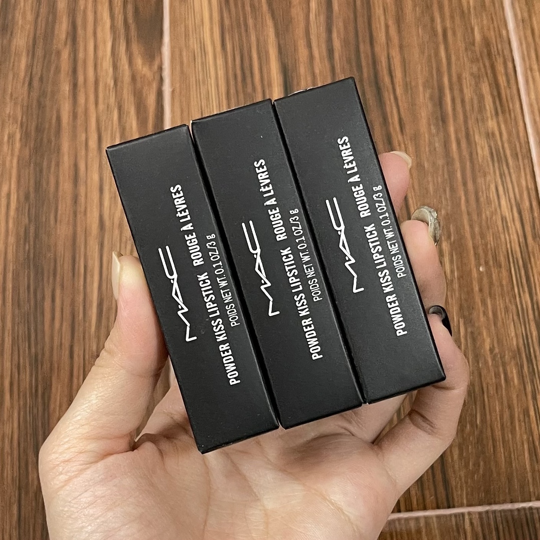 MAC Travel Exclusive Powder Kiss Lipstick Set - Style Shocked, Lasting Passion, Devoted 3 i1619907649 9328 0