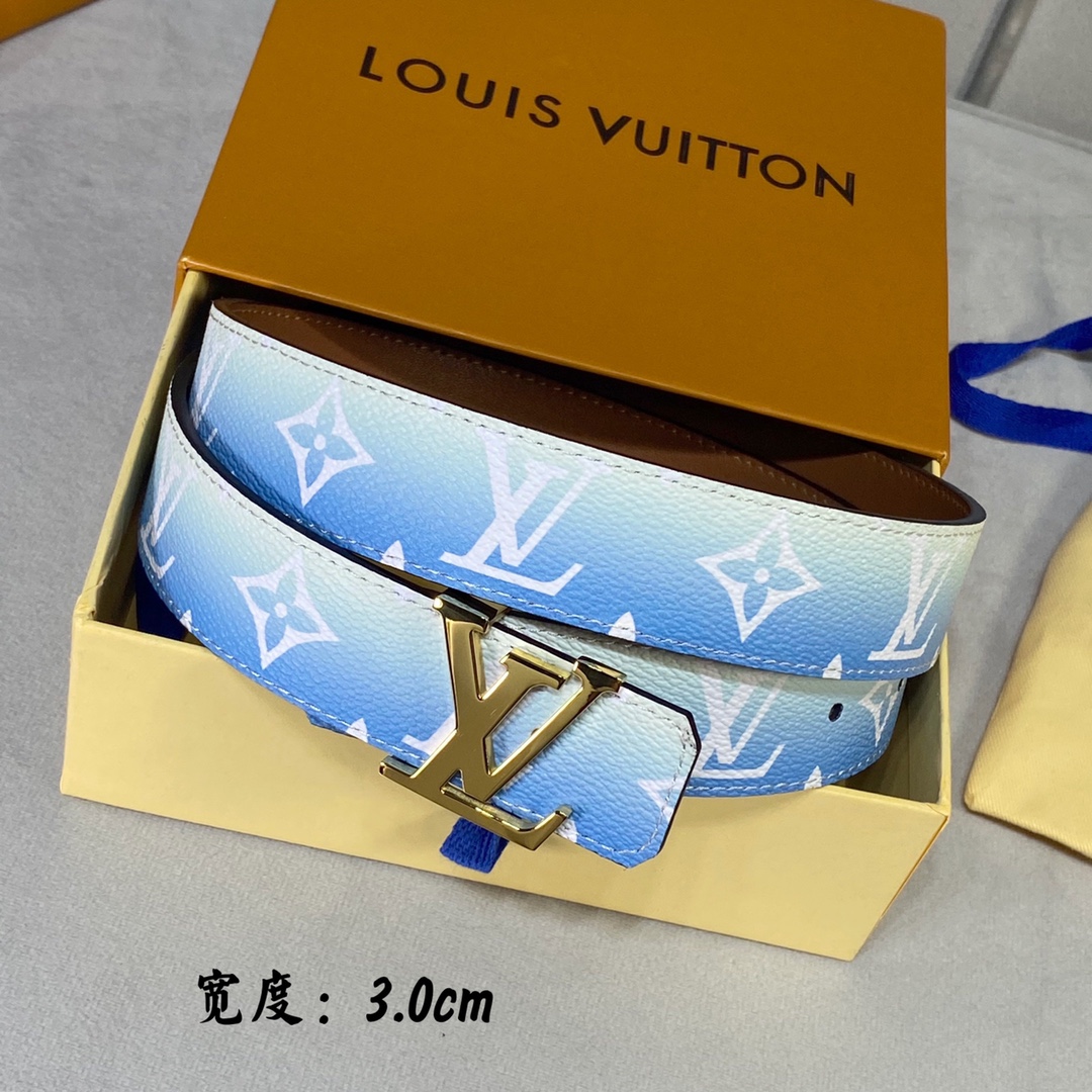 Louis Vuitton Belts Women Calfskin Cowhide Summer Collection