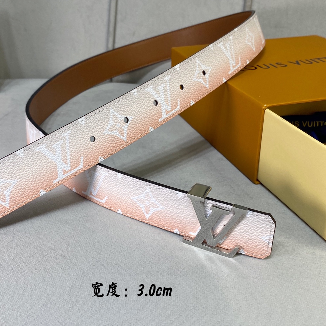 Louis Vuitton Belts Women Calfskin Cowhide Summer Collection