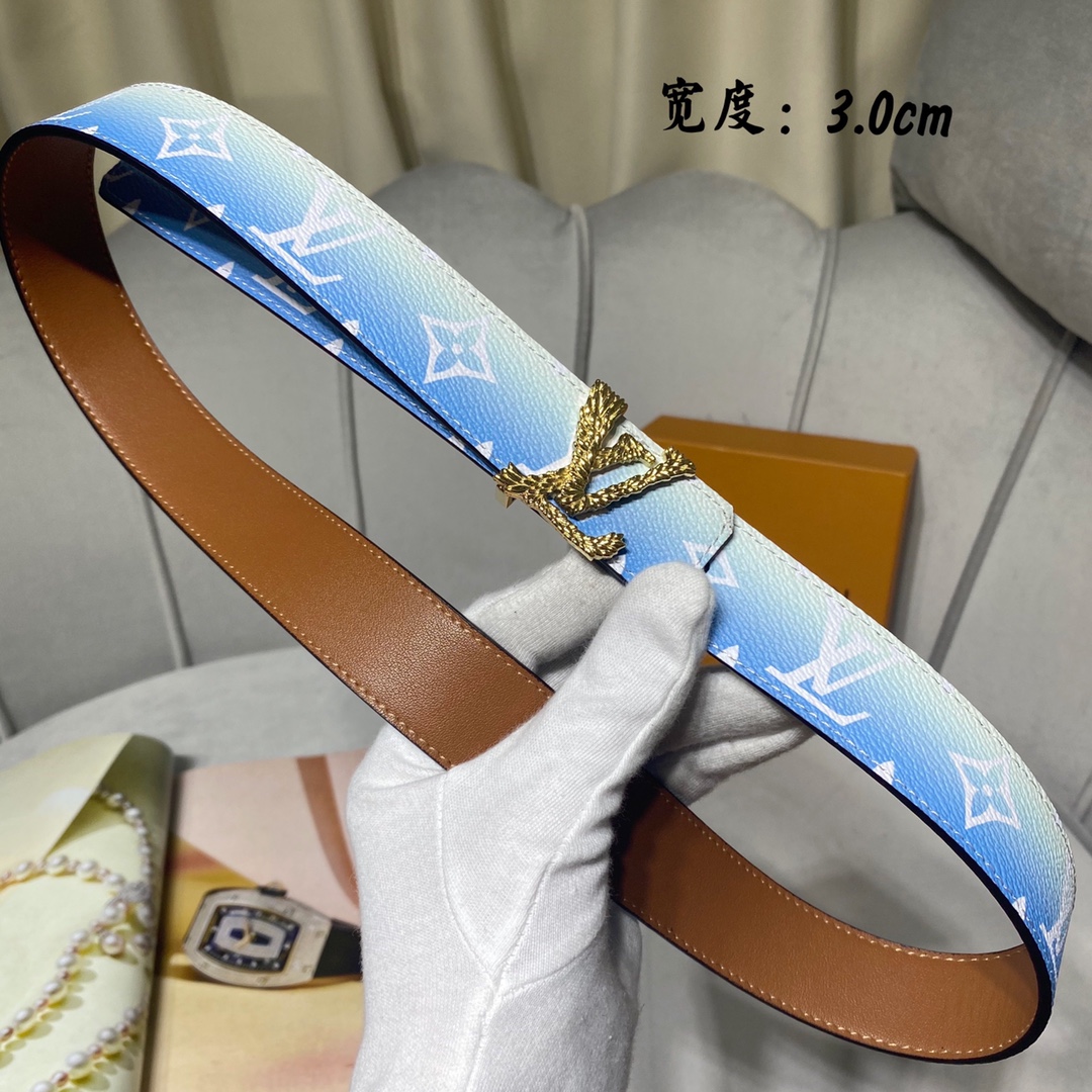 Louis Vuitton Sale
 Belts Women Calfskin Cowhide Summer Collection