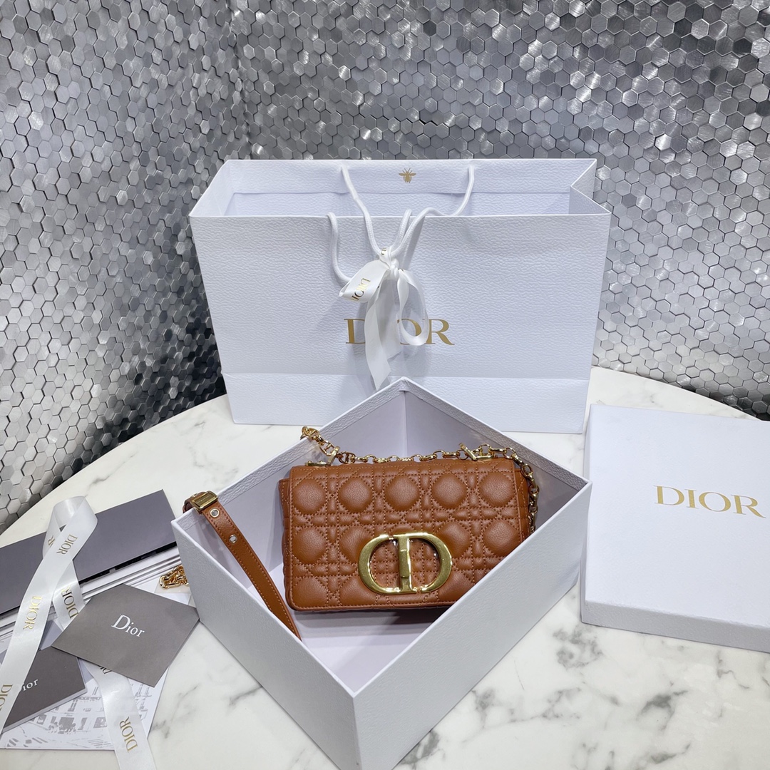 Best Like
 Dior Caro Bags Handbags Gold Embroidery Vintage Cowhide
