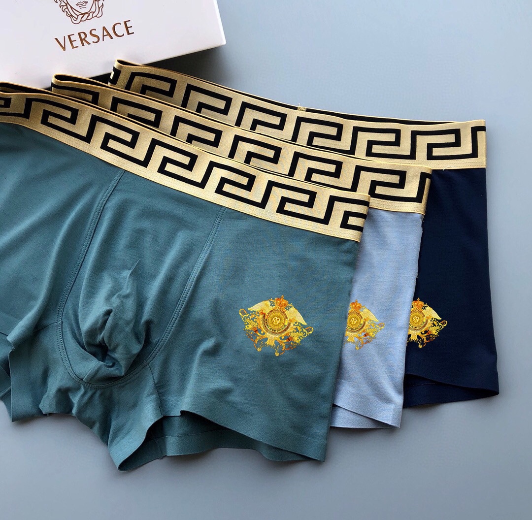 原单品质！versace 范思哲 经典美杜沙系列！时尚男士内裤！精美烫金Logo！外贸国外订单，原单品质