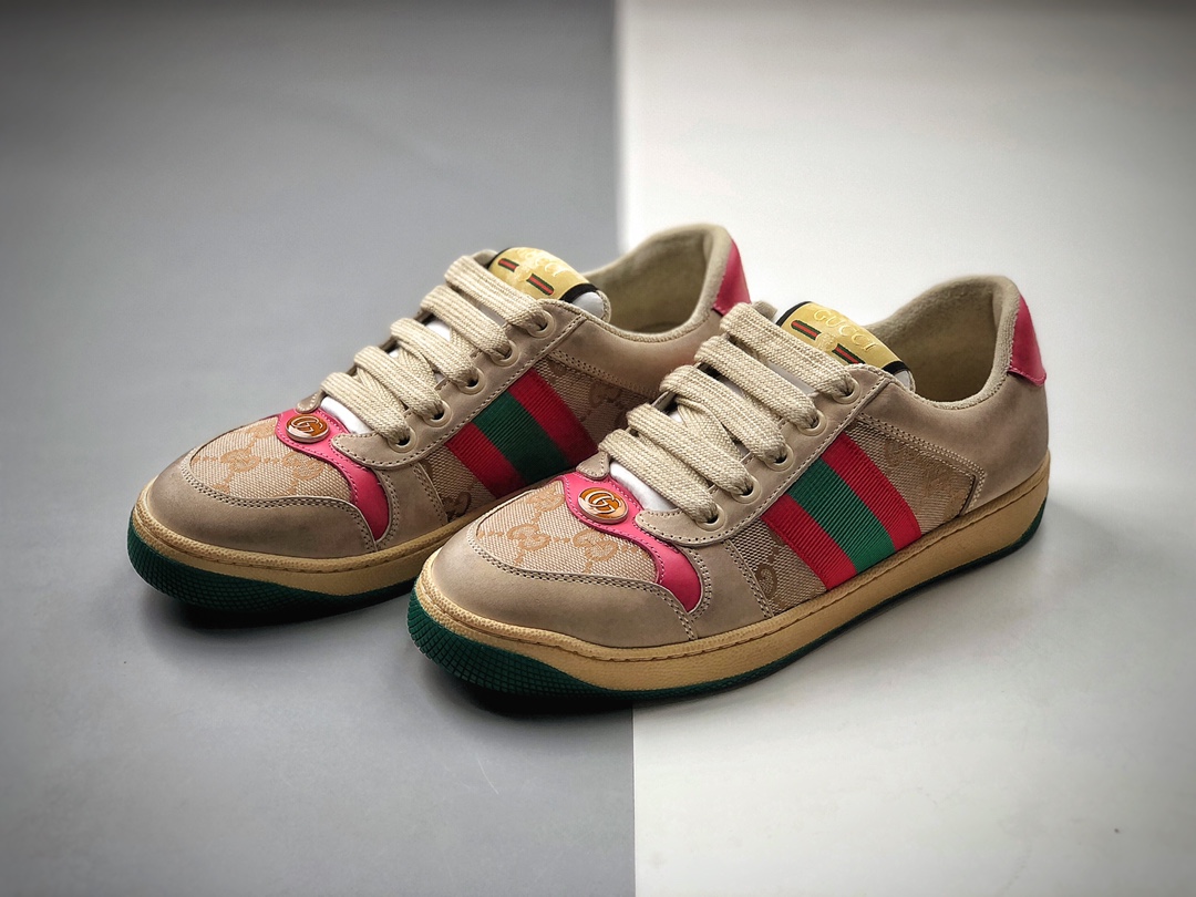550   Gucci Distressed Screener sneaker 经典型原复古
