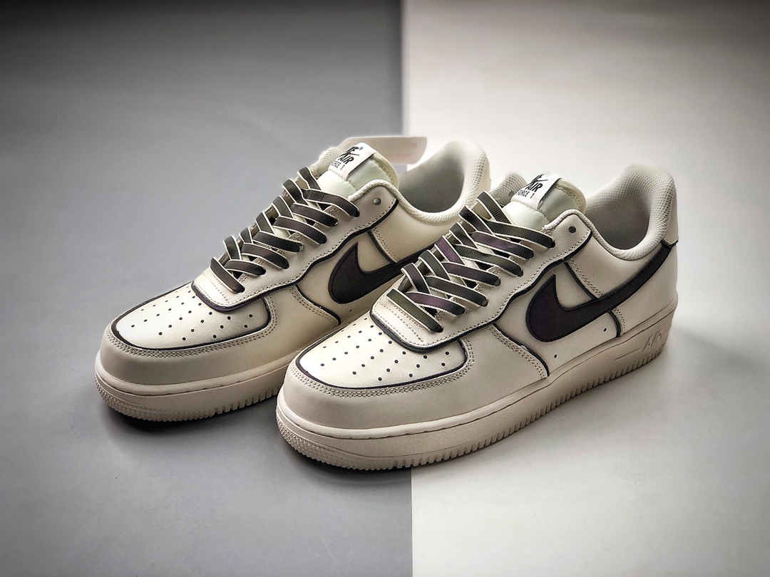 240  Nike Air Force 1 Low 3M反光幻彩变色龙空军一号低帮百搭休闲运动板鞋BQ0086-365