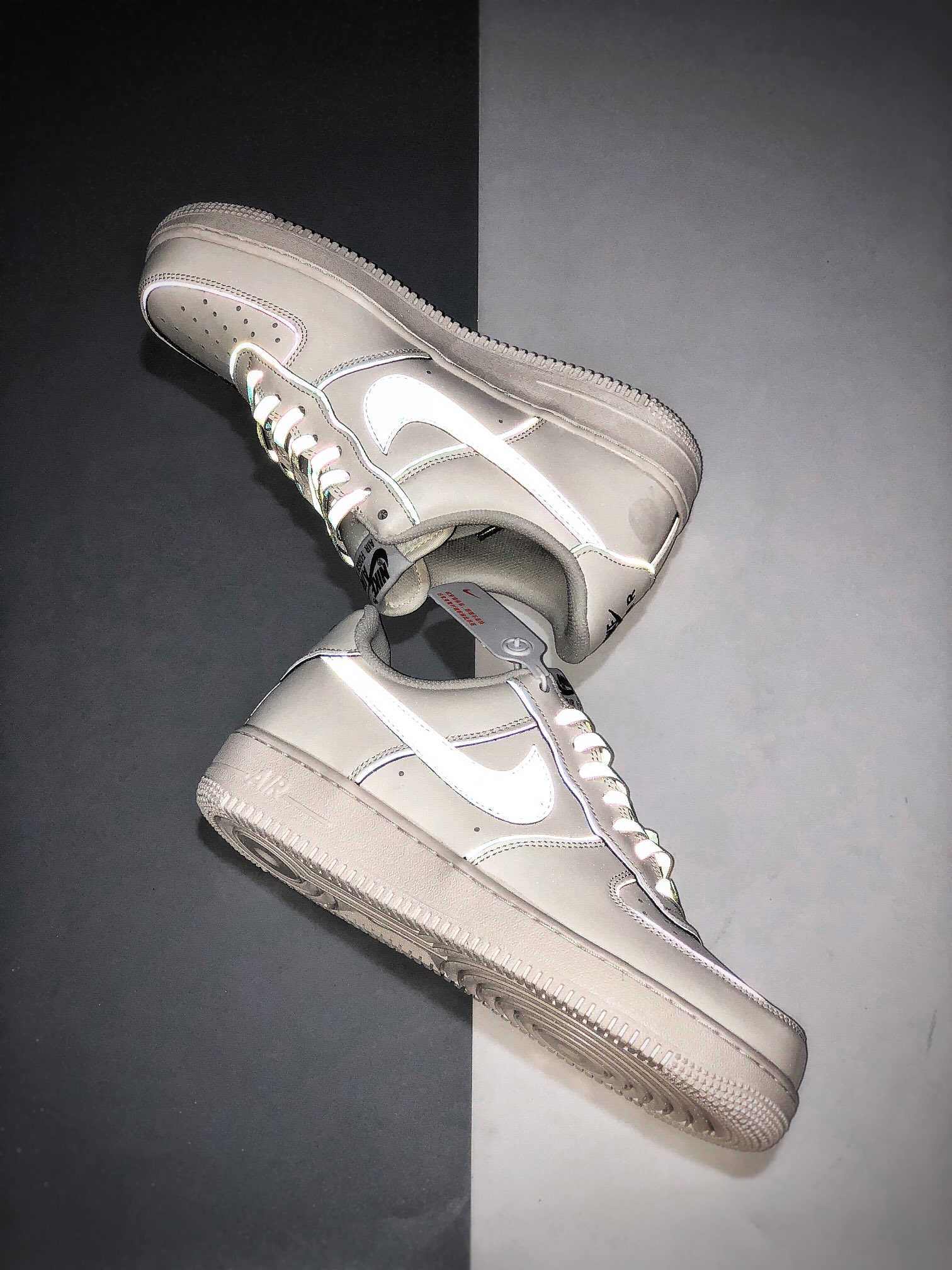 240  Nike Air Force 1 Low 3M反光幻彩变色龙空军一号低帮百搭休闲运动板鞋BQ0086-365