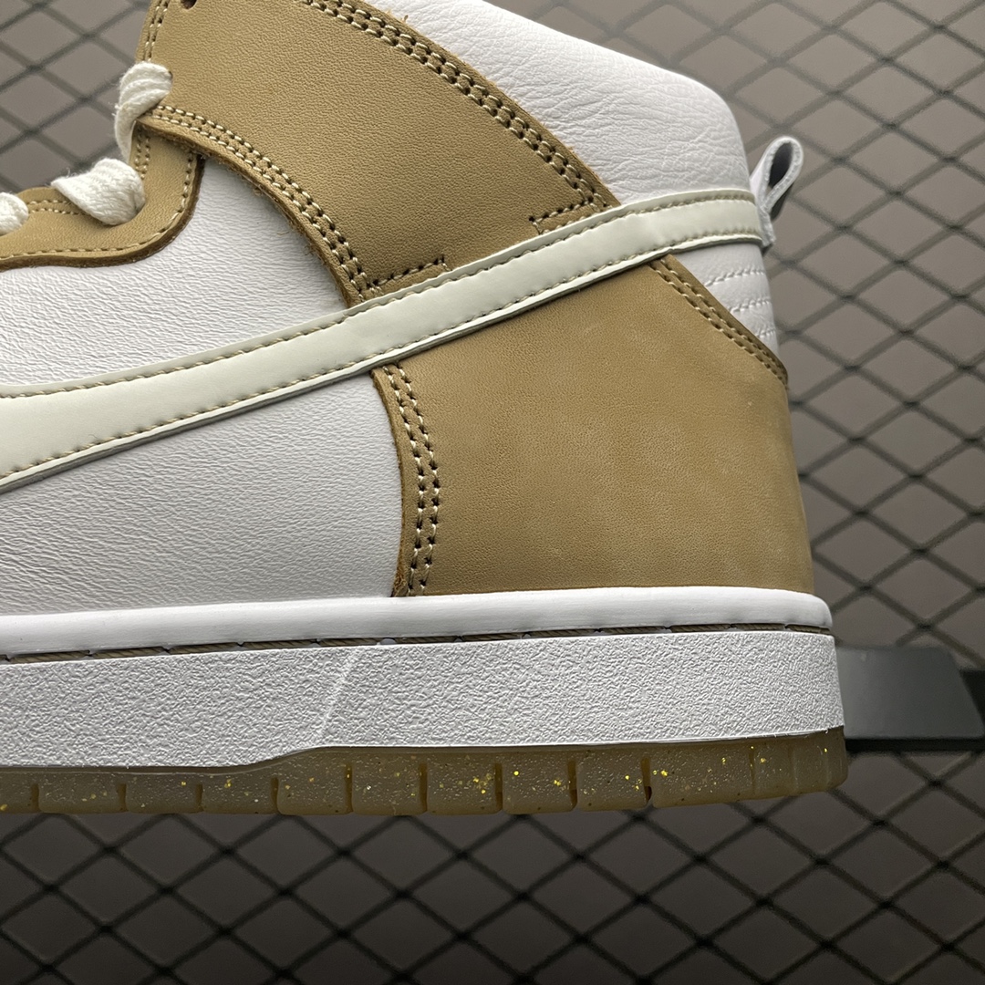360 Premier x Nike SB Dunk High 联名款高运动休闲板鞋 金币 白香槟 881758-217