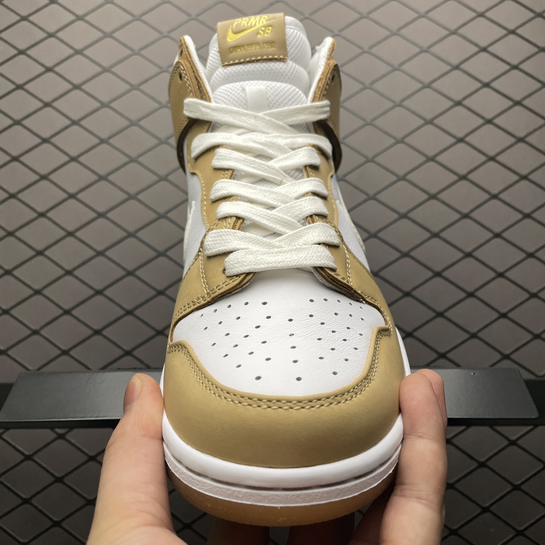 360 Premier x Nike SB Dunk High 联名款高运动休闲板鞋 金币 白香槟 881758-217