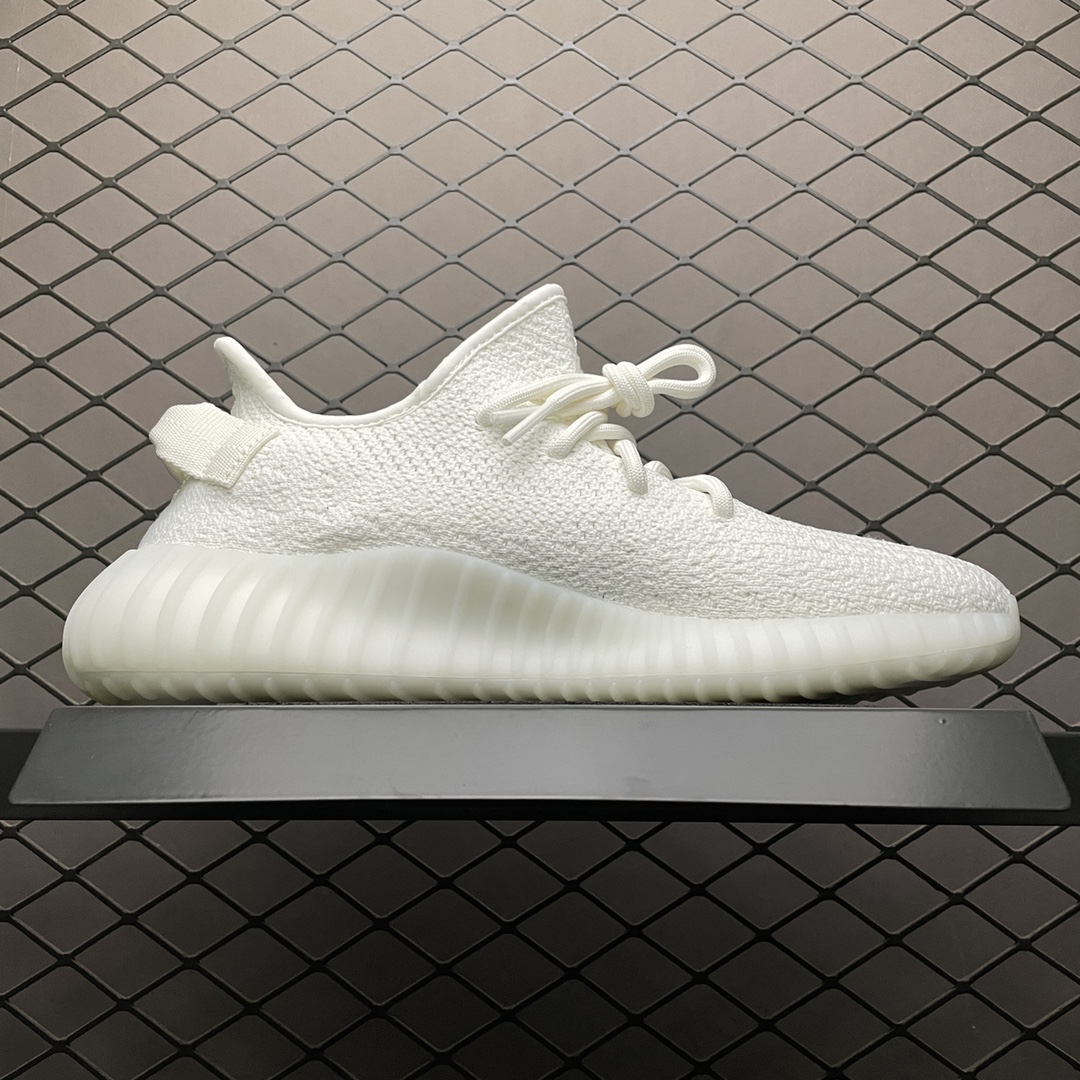 450 纯原版本 AD 阿迪 Yeezy Boost 350V2 ” Triple White ” 侃爷椰子 全白 白冰淇淋 CP9366