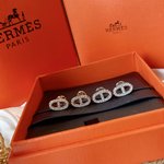 Hermes Jewelry Earring Platinum Rose Gold 925 Silver