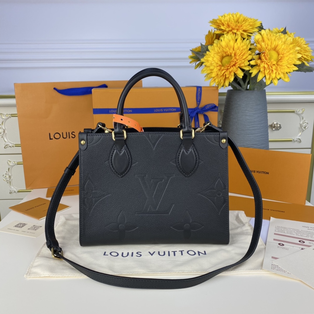 AAA+
 Louis Vuitton LV Onthego Bags Handbags Black Printing Mini M45653