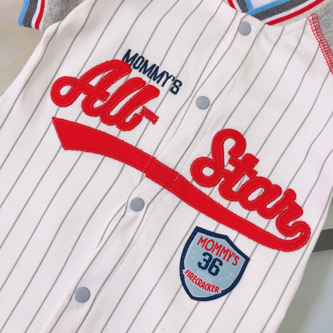 MLB Summer New Baseball Suit Baby Garbs: Customized Pure Cotton, Soft Skin! - 图片 4