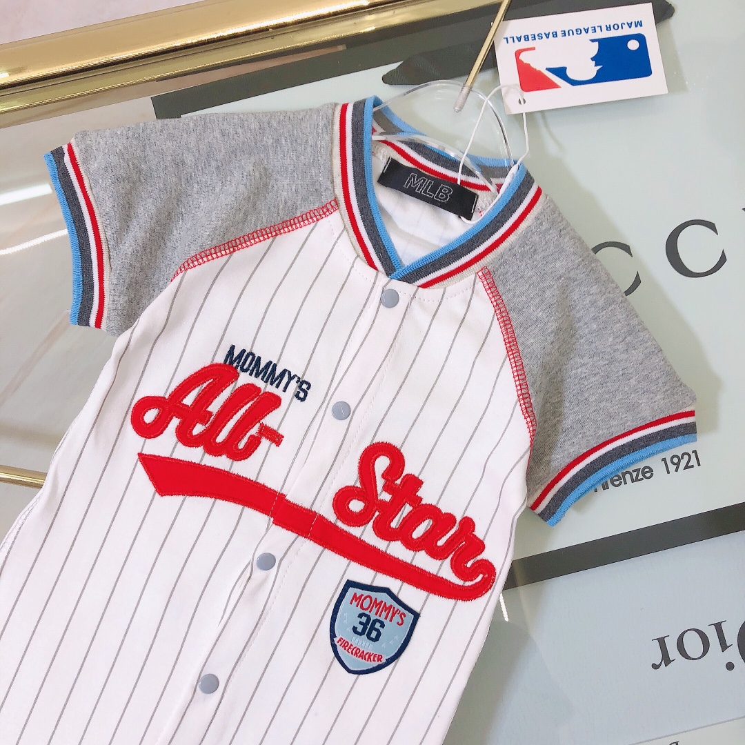 MLB Summer New Baseball Suit Baby Garbs: Customized Pure Cotton, Soft Skin! - 图片 2