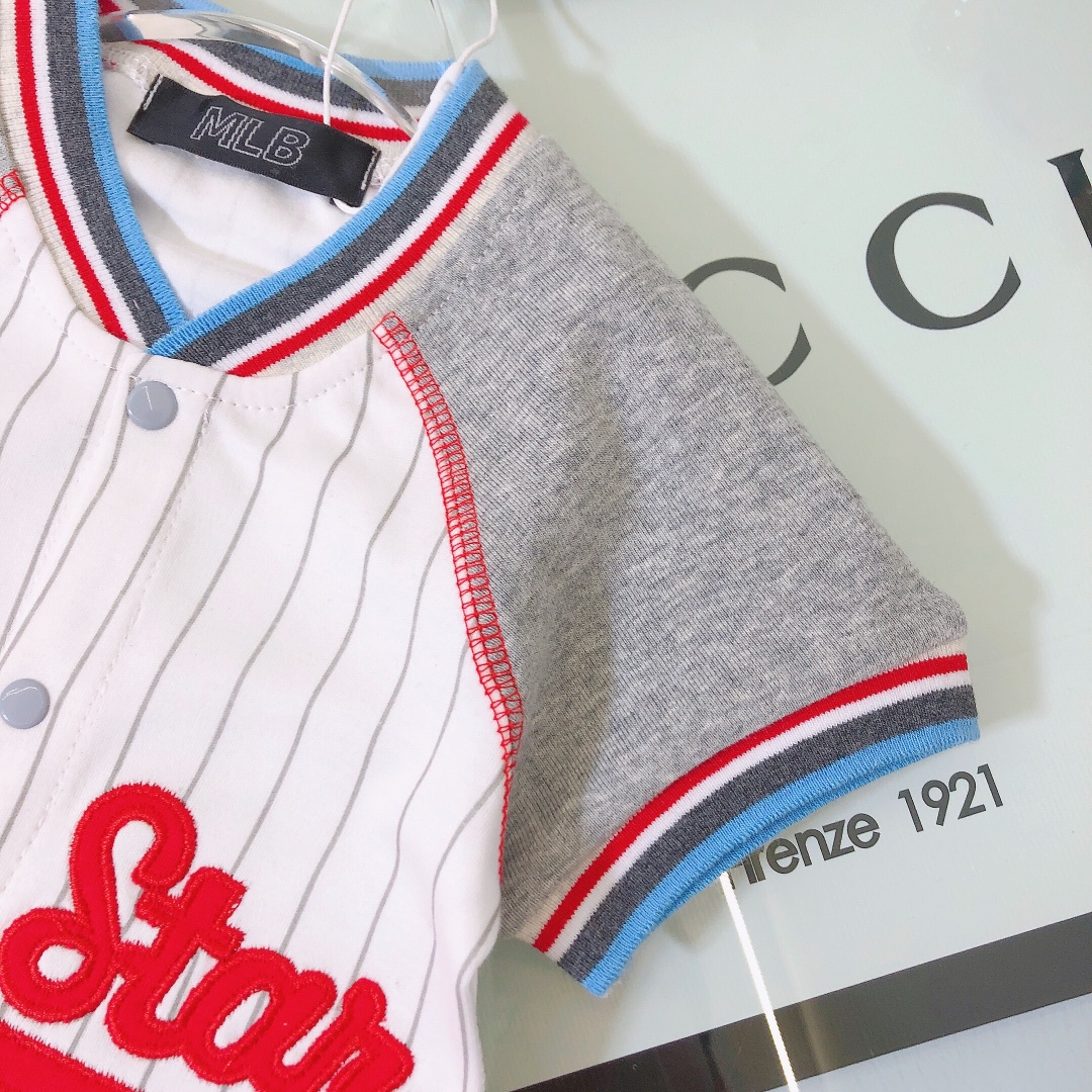 MLB Summer New Baseball Suit Baby Garbs: Customized Pure Cotton, Soft Skin! - 图片 3