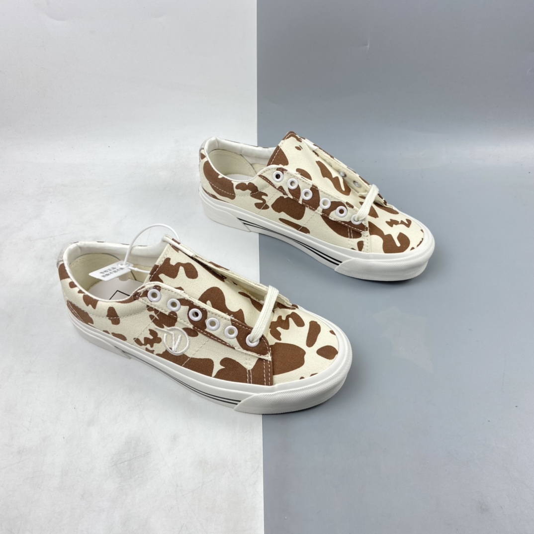P150 Vans Sid DX 万斯棕色奶牛纹安纳海姆低帮帆布板鞋 VN0A4BTX41A