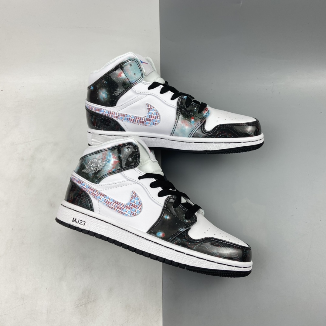 P240 Air Jordan 1 Mid AJ1 乔1 中帮百搭休闲运动板鞋 BQ6931-114
