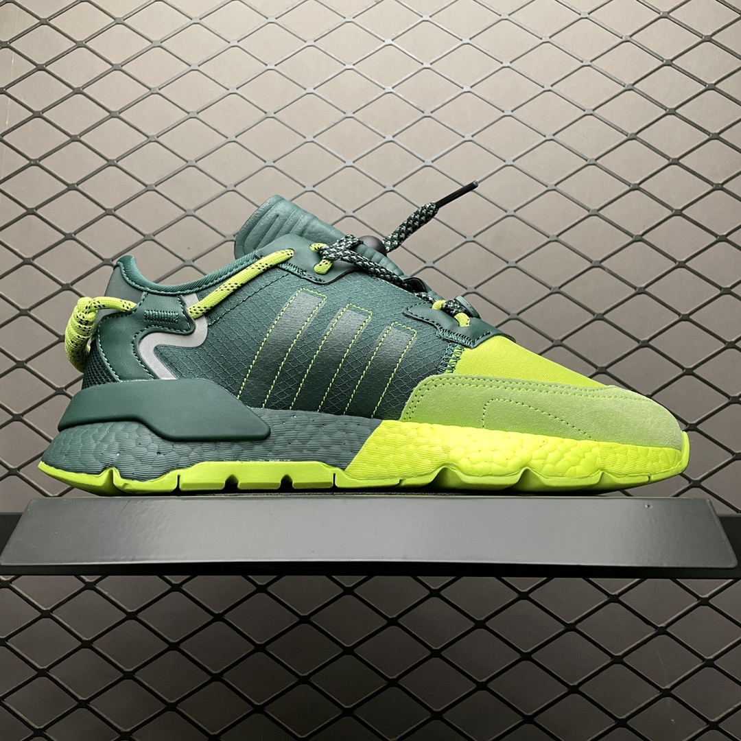 180 AD 阿迪 Nite Jogger Boost 夜行者爆米花大底复古跑鞋 机能抽绳系带 S29041