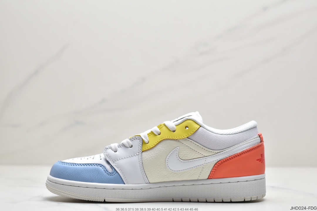 190 耐克Nike Air Jordan 1 Low SE”To My First Coach”AJ1乔丹一代低帮经典复古文化休闲运动篮球鞋“彩色拼接彩蛋糖果”DJ6909-100