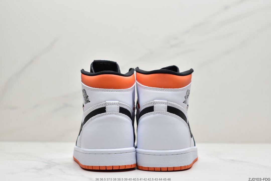 240 耐克Nike Air Jordan 1 Retro High OG”Electro Orange”AJ1代经典复古经典高帮百搭文化篮球鞋“扣碎篮板4.0”  555088-180