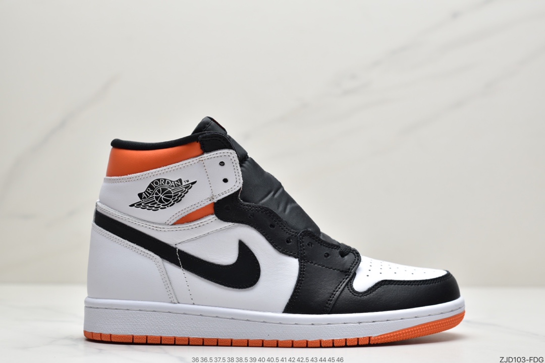 240 耐克Nike Air Jordan 1 Retro High OG”Electro Orange”AJ1代经典复古经典高帮百搭文化篮球鞋“扣碎篮板4.0”  555088-180
