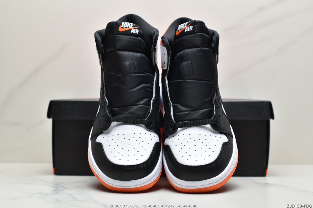 240 耐克Nike Air Jordan 1 Retro High OG”Electro Orange”AJ1代经典复古经典高帮百搭文化篮球鞋“扣碎篮板4.0”  555088-180