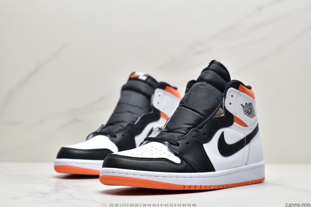 240 耐克Nike Air Jordan 1 Retro High OG”Electro Orange”AJ1代经典复古经典高帮百搭文化篮球鞋“扣碎篮板4.0”  555088-180