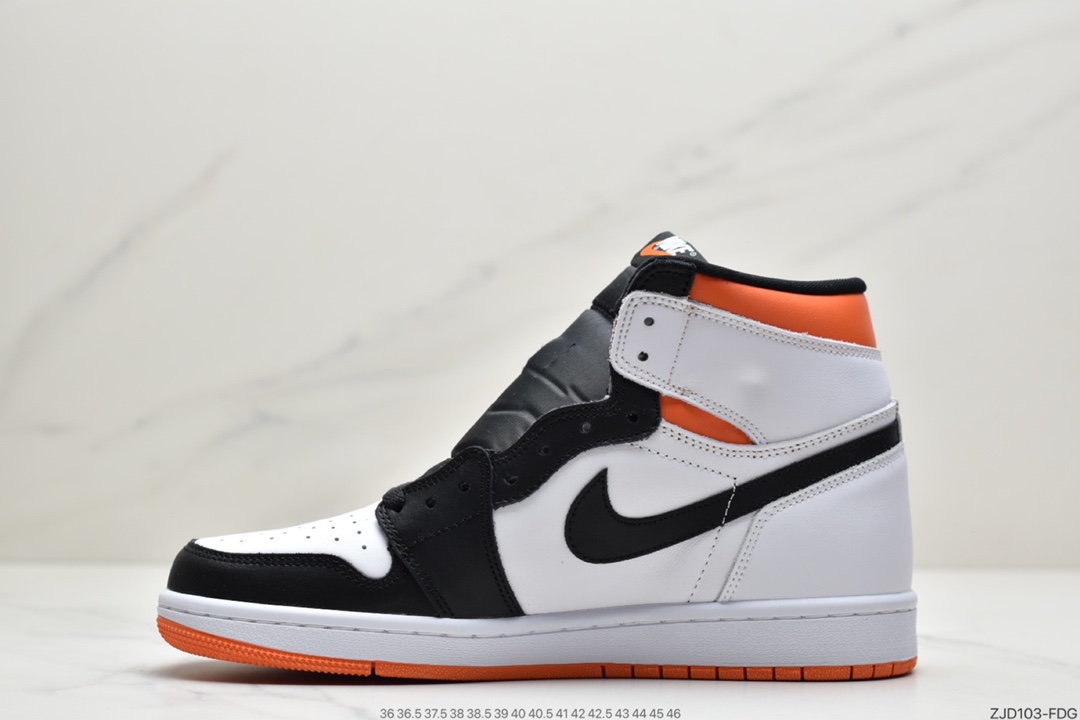 240 耐克Nike Air Jordan 1 Retro High OG”Electro Orange”AJ1代经典复古经典高帮百搭文化篮球鞋“扣碎篮板4.0”  555088-180