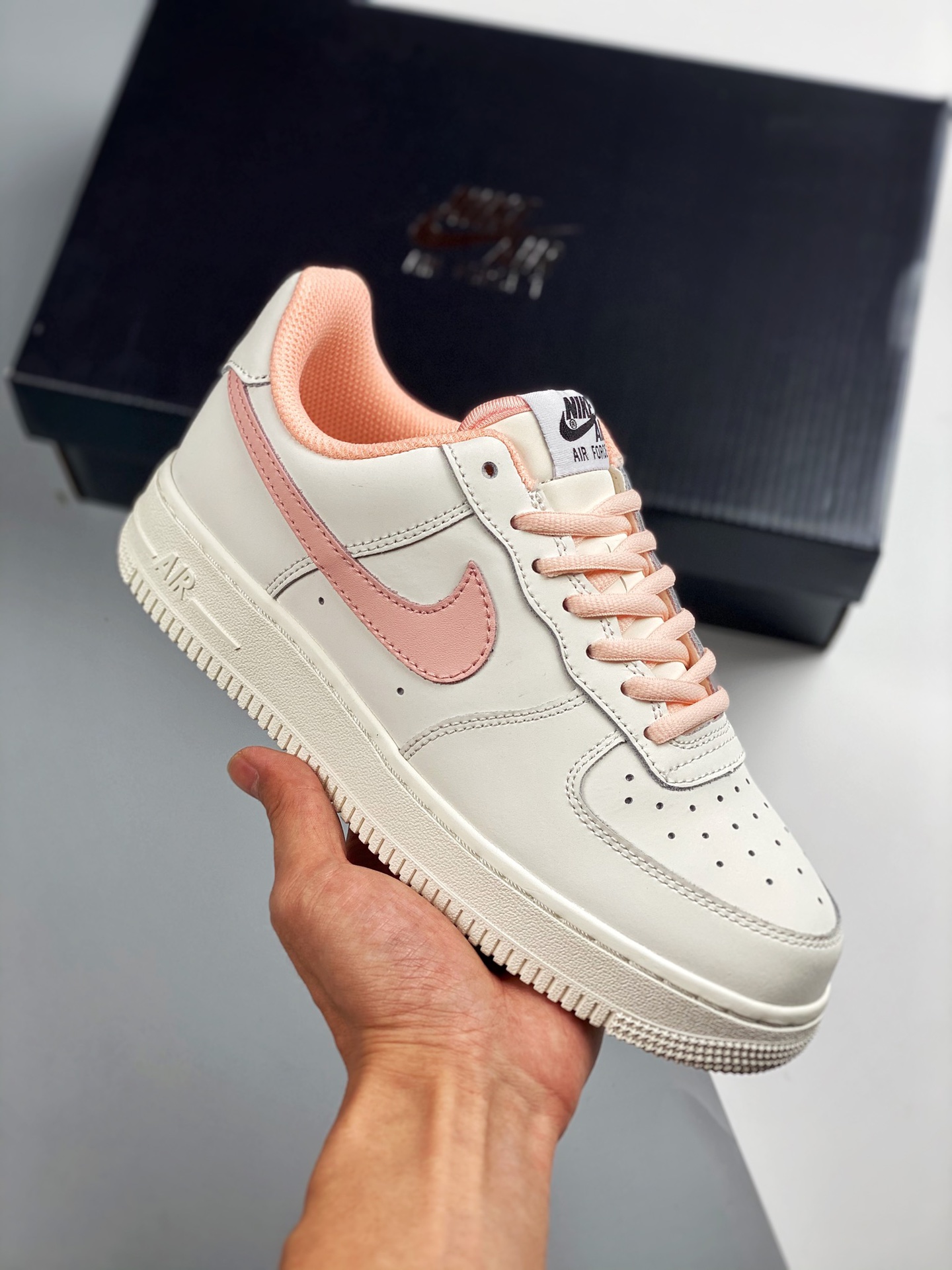 Nike Air Force 1 blanco/rosa, nivel original, horma original y plantilla original, crea un estilo auténtico de Air Forc…