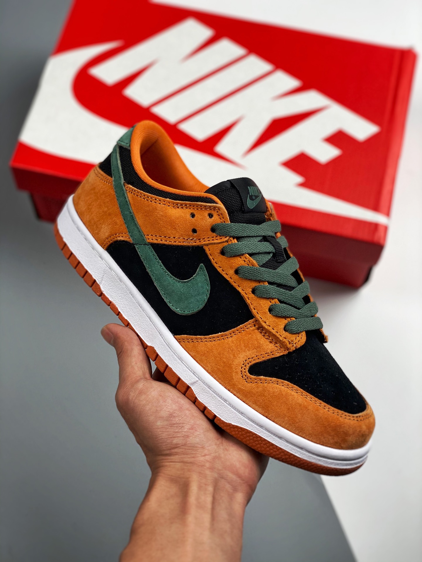 NK Dunk Low SP "Ceramic" color negro naranja, zapatillas de skate casuales de caña baja, calidad de nivel de empresa, l…