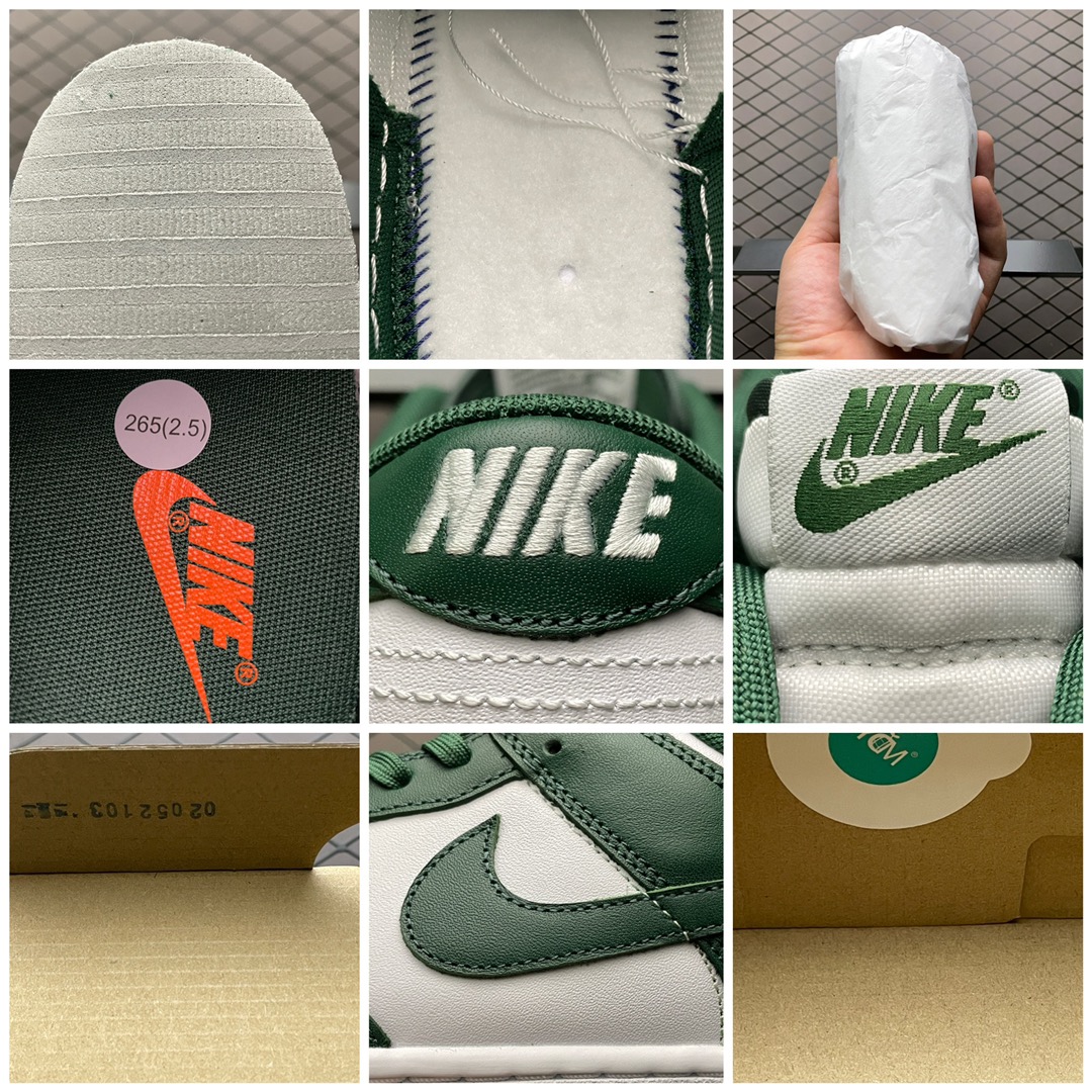 350 纯原版本 Nike SB Dunk Low Pro ” Team Green ” 白绿 低帮运动休闲板鞋 DD1391-101