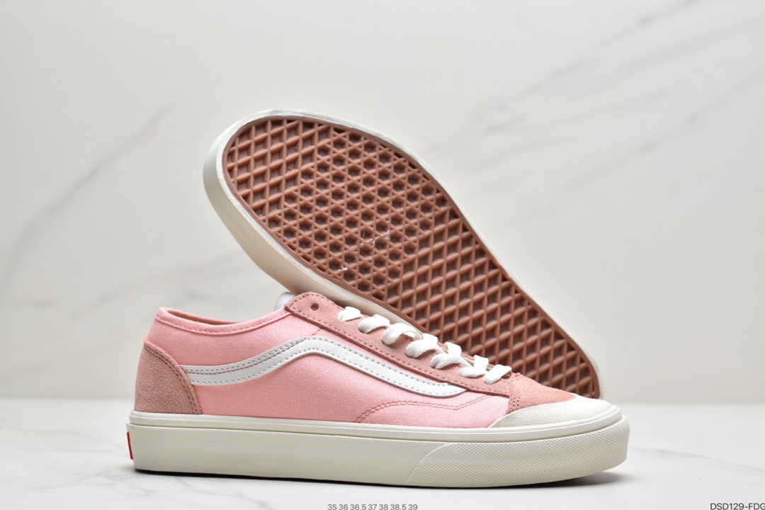 100 万斯Vans Style 36 小头拼接低帮情侣休闲板鞋帆布鞋