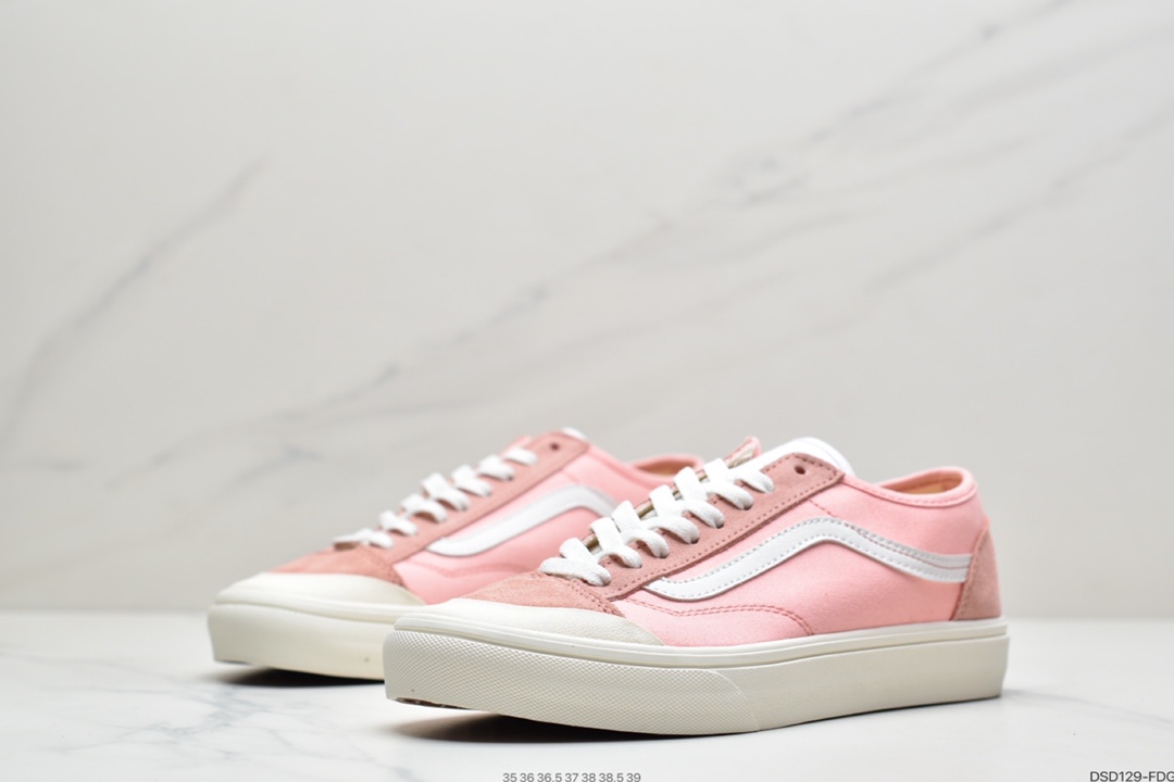 100 万斯Vans Style 36 小头拼接低帮情侣休闲板鞋帆布鞋