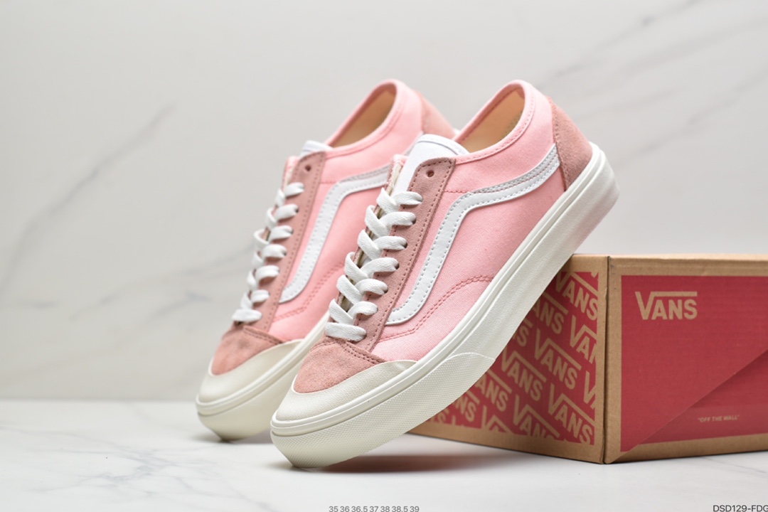 100 万斯Vans Style 36 小头拼接低帮情侣休闲板鞋帆布鞋