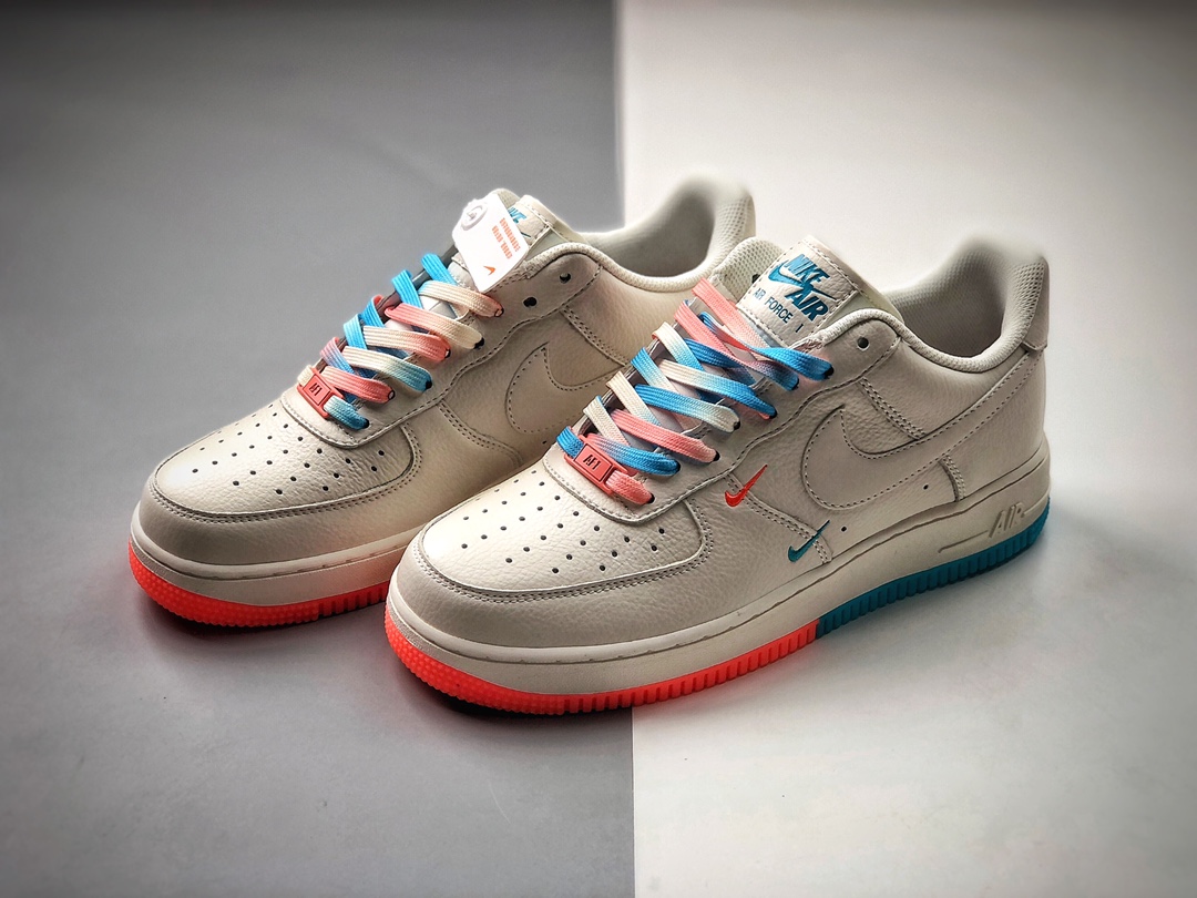 260  Air Force 1 ’07 SU19 蓝红渐变原楦头原纸板 CT1989-103