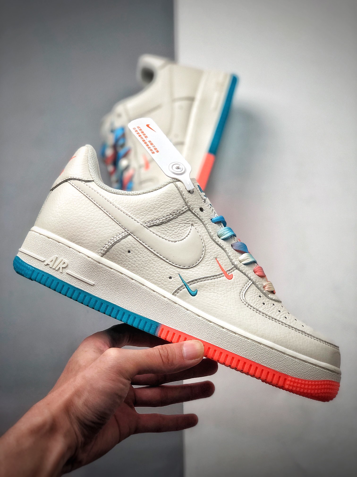 260  Air Force 1 ’07 SU19 蓝红渐变原楦头原纸板 CT1989-103