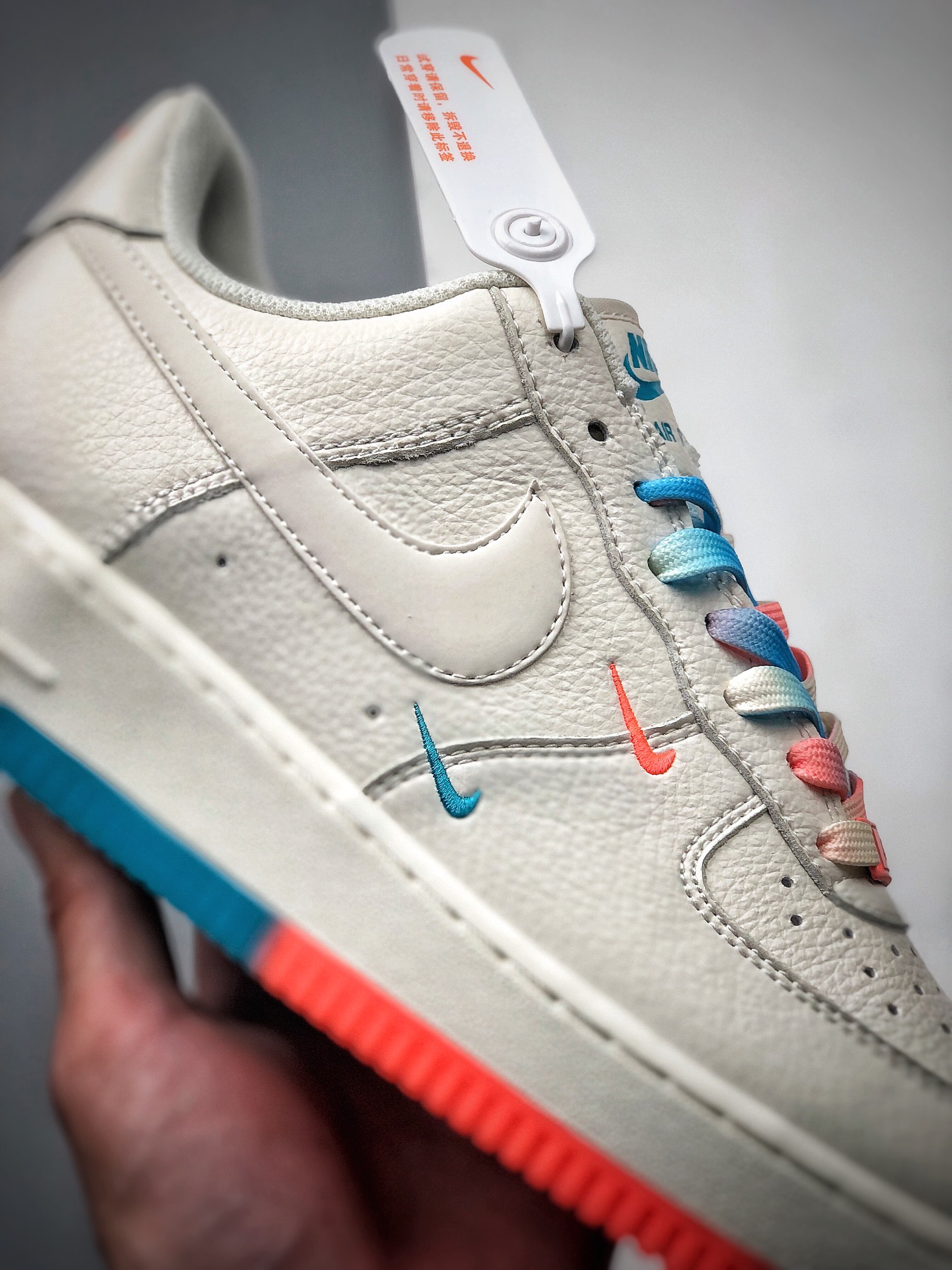 260  Air Force 1 ’07 SU19 蓝红渐变原楦头原纸板 CT1989-103