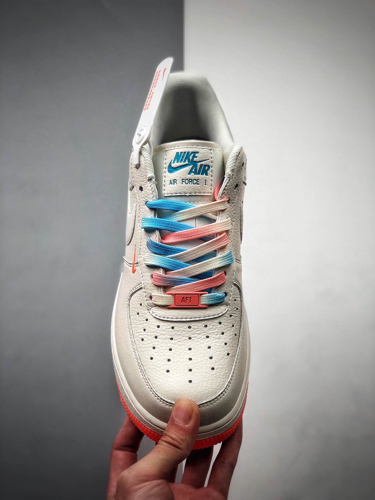 260  Air Force 1 ’07 SU19 蓝红渐变原楦头原纸板 CT1989-103