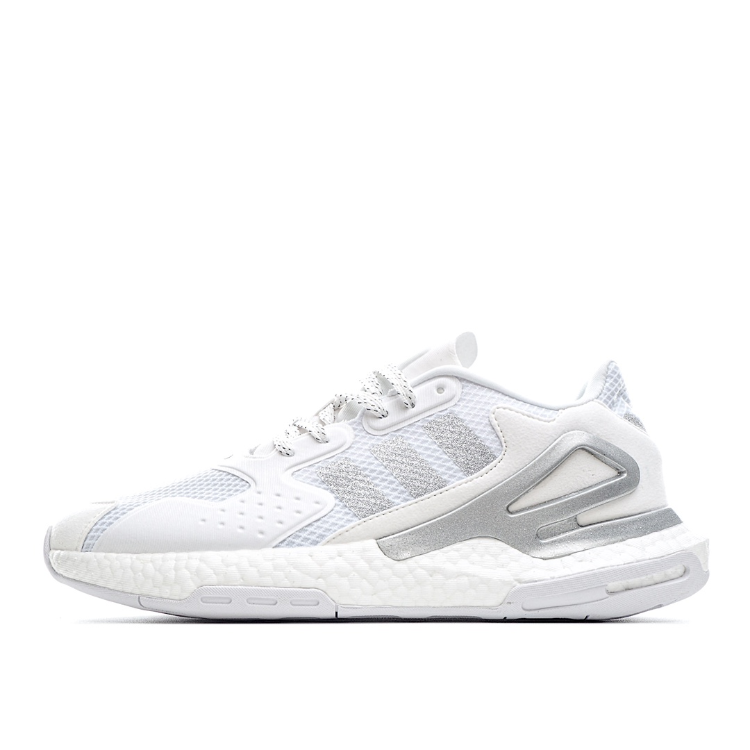 H0 公司级 真爆 全新阿迪达斯adidas三叶草 Originals 2020 Day Jogger Boost 慢跑者系列高弹复古休闲运动跑鞋。夜行者2代 白满天星