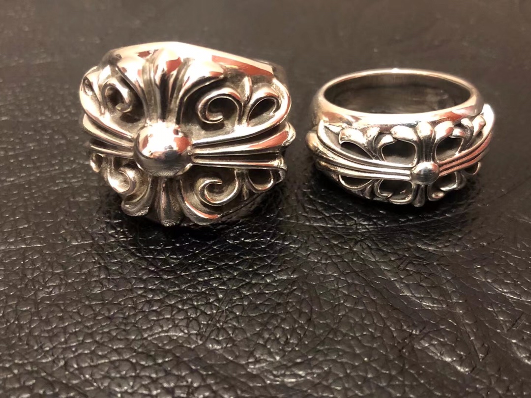Chrome Hearts MZ出品 开版 𝐂𝐡𝐫𝐨𝐦𝐞 𝐡𝐞𝐚𝐫𝐭𝐬 克罗心 守望者宽/窄情侣戒指
