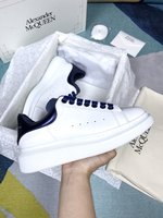 Best Site For Replica
 Alexander McQueen Skateboard Shoes Blue White Yellow Cowhide Snake Skin