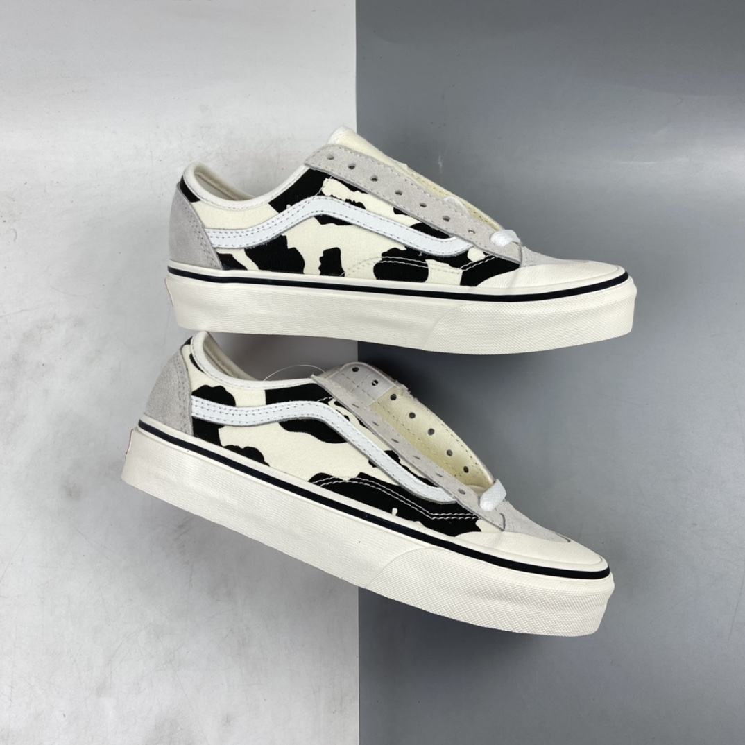 P150 Vans Style 36 Decon SF 黑白奶牛涂鸦 权志龙杀人鲸半月包头硫化滑板鞋 VN0A3DZ3OXS
