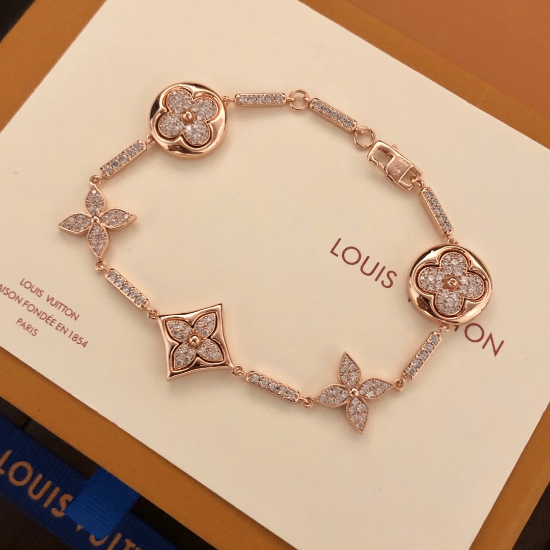 Louis Vuitton 精工版本 Lv手链多花满钻路易威登