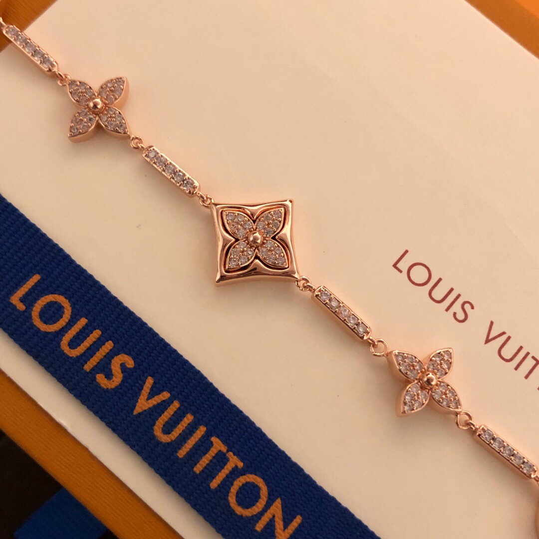 Louis Vuitton 精工版本 Lv手链多花满钻路易威登
